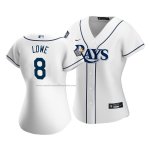 Camiseta Beisbol Mujer Tampa Bay Rays Brandon Lowe Primera Replica Blanco