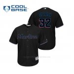 Camiseta Beisbol Hombre Miami Marlins Derek Dietrich Cool Base Majestic Alternato 2019 Negro