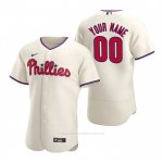 Camiseta Beisbol Hombre Philadelphia Phillies Personalizada Autentico 2020 Alterno Crema