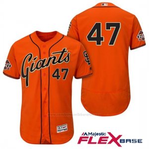 Camiseta Beisbol Hombre San Francisco Giants Johnny Cueto Naranja Alterno 60th Season Flex Base