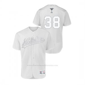 Camiseta Beisbol Hombre Oakland Athletics Nick Martini 2019 Players Weekend Autentico Blanco