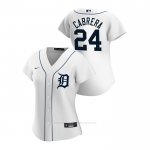 Camiseta Beisbol Mujer Detroit Tigers Miguel Cabrera 2020 Replica Primera Blanco