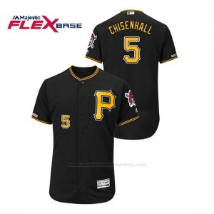 Camiseta Beisbol Hombre Pittsburgh Pirates Lonnie Chisenhall 150th Aniversario Patch Autentico Flex Base Negro