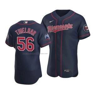 Camiseta Beisbol Hombre Minnesota Twins Caleb Thielbar 56 Autentico Alterno Azul