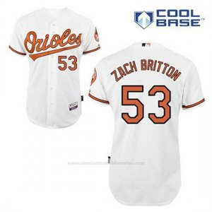 Camiseta Beisbol Hombre Baltimore Orioles 53 Zach Britton Blanco 1ª Cool Base