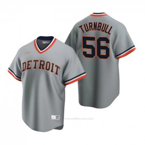 Camiseta Beisbol Hombre Detroit Tigers Spencer Turnbull Cooperstown Collection Road Gris