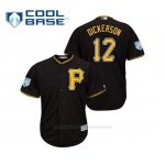 Camiseta Beisbol Hombre Pittsburgh Pirates Corey Dickerson Cool Base Entrenamiento de Primavera 2019 Negro