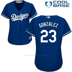 Camiseta Beisbol Mujer Los Angeles Dodgers Adrian Gonzalez Cool Base Royal