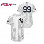 Camiseta Beisbol Hombre New York Yankees Aaron Judge 2019 Postseason Flex Base Blanco