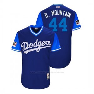 Camiseta Beisbol Hombre Los Angeles Dodgers Rich Hill 2018 Llws Players Weekend D. Mountain Royal