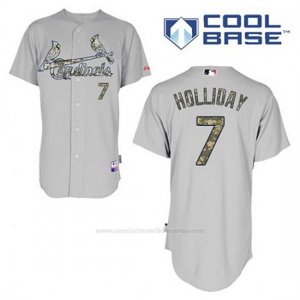 Camiseta Beisbol Hombre St. Louis Cardinals Matt Holliday 7 Gris Usmc Cool Base