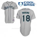 Camiseta Beisbol Hombre Seattle Mariners Hisashi Iwakuma 18 Gris Cool Base