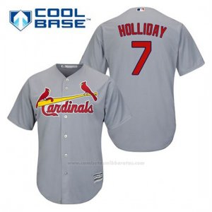 Camiseta Beisbol Hombre St. Louis Cardinals Matt Holliday 7 Gris Cool Base