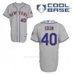 Camiseta Beisbol Hombre New York Mets Bartolo Colon 40 Gris Cool Base
