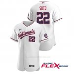 Camiseta Beisbol Hombre Washington Nationals Juan Soto Autentico 2020 Alternato Blanco