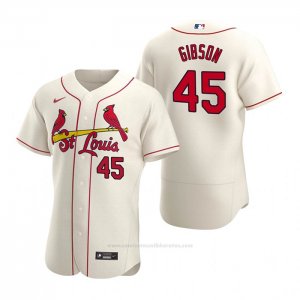 Camiseta Beisbol Hombre St. Louis Cardinals Bob Gibson Autentico 2020 Alterno Crema