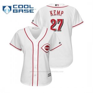 Camiseta Beisbol Mujer Cincinnati Reds Matt Kemp Cool Base Majestic Home Blanco