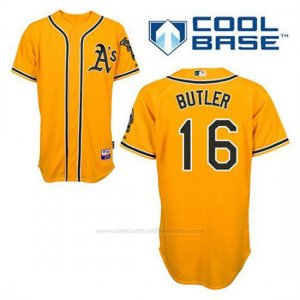 Camiseta Beisbol Hombre Oakland Athletics Billy Butler 16 Oro Alterno Cool Base