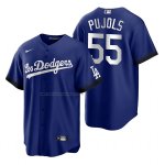 Camiseta Beisbol Hombre Los Angeles Dodgers Albert Pujols 2021 City Connect Replica Azul