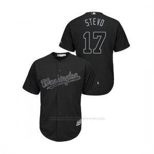 Camiseta Beisbol Hombre Washington Nationals Andrew Stevenson 2019 Players Weekend Replica Negro