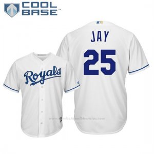 Camiseta Beisbol Hombre Kansas City Royals Jon Jay Cool Base 1ª Blanco