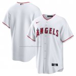Camiseta Beisbol Hombre Los Angeles Angels Primera Blank Replica Blanco