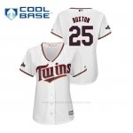 Camiseta Beisbol Mujer Minnesota Twins Byron Buxton 2019 Postseason Cool Base Blanco