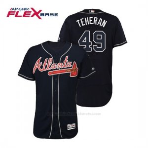 Camiseta Beisbol Hombre Atlanta Braves Julio Teheran Flex Base Autentico Collezione Alternato 2019 Azul