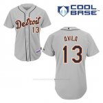 Camiseta Beisbol Hombre Detroit Tigers Alex Avila 13 Gris Cool Base