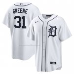 Camiseta Beisbol Hombre Detroit Tigers Riley Greene Replica Blanco