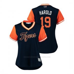 Camiseta Beisbol Mujer Detroit Tigers Louis Coleman 2018 Llws Players Weekend Harold Azul