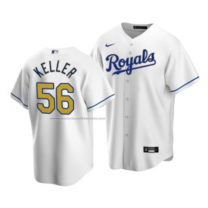 Camiseta Beisbol Hombre Kansas City Royals Brad Keller Replica Cool Base Primera Blanco