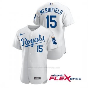 Camiseta Beisbol Hombre Kansas City Royals Whit Merrifield Autentico Nike Blanco