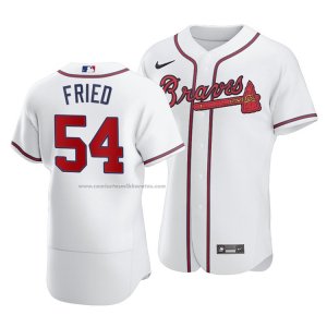 Camiseta Beisbol Hombre Atlanta Braves Max Fried Autentico Primera Blanco