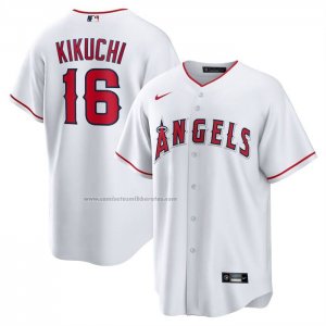 Camiseta Beisbol Hombre Los Angeles Angels Yusei Kikuchi Replica Blanco