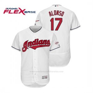 Camiseta Beisbol Hombre Cleveland Indians Yonder Alonso 2019 All Star Game Patch Flex Base Blanco