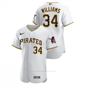 Camiseta Beisbol Hombre Pittsburgh Pirates Trevor Williams Authentic Blanco