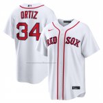 Camiseta Beisbol Hombre Boston Red Sox David Ortiz Replica Blanco Camiseta Beisbol Hombre Boston Red Sox David Ortiz Replica Blanco