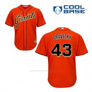 Camiseta Beisbol Hombre San Francisco Giants Dave Dravecky 43 Naranja Alterno Cool Base