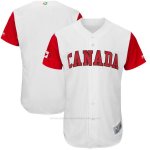 Camiseta Hombre Canada Clasico Mundial de Beisbol 2017 Personalizada Blanco