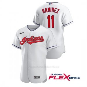 Camiseta Beisbol Hombre Cleveland Indians Jose Ramirez Autentico Nike Blanco