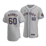 Camiseta Beisbol Hombre New York Mets Billy Mckinney Autentico Road Gris
