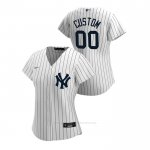 Camiseta Beisbol Mujer New York Yankees Personalizada 2020 Replica Primera Blanco