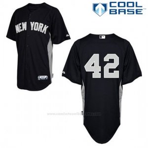 Camiseta Beisbol Hombre New York Yankees Mariano Rivera 42 Negro Road Cool Base