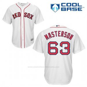Camiseta Beisbol Hombre Boston Red Sox 63 Justin Masterson Blanco 1ª Cool Base