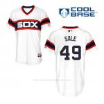 Camiseta Beisbol Hombre Chicago White Sox 49 Chris Sale Blanco Alterno Cool Base