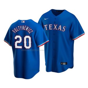 Camiseta Beisbol Hombre Texas Rangers Mike Foltynewicz Alterno Replica Azul