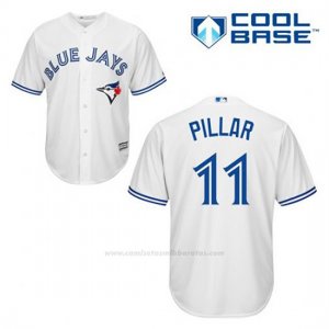 Camiseta Beisbol Hombre Toronto Blue Jays Kevin Pillar 11 Blanco 1ª Cool Base