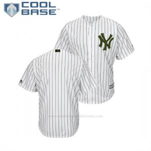 Camiseta Beisbol Hombre New York Yankees 2018 Dia de los Caidos Cool Base Blanco