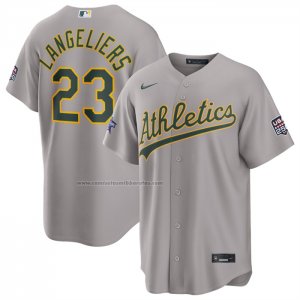 Camiseta Beisbol Hombre Oakland Athletics Shea Langeliers 2026 All Star Replica Gris Camiseta Beisbol Hombre Oakland Athletics Shea Langeliers 2026 All Star Replica Gris